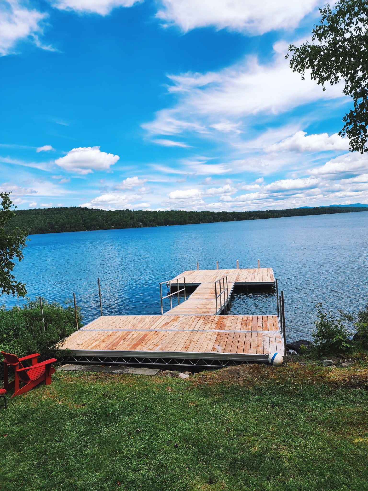 western red cedar wood boat floating dock