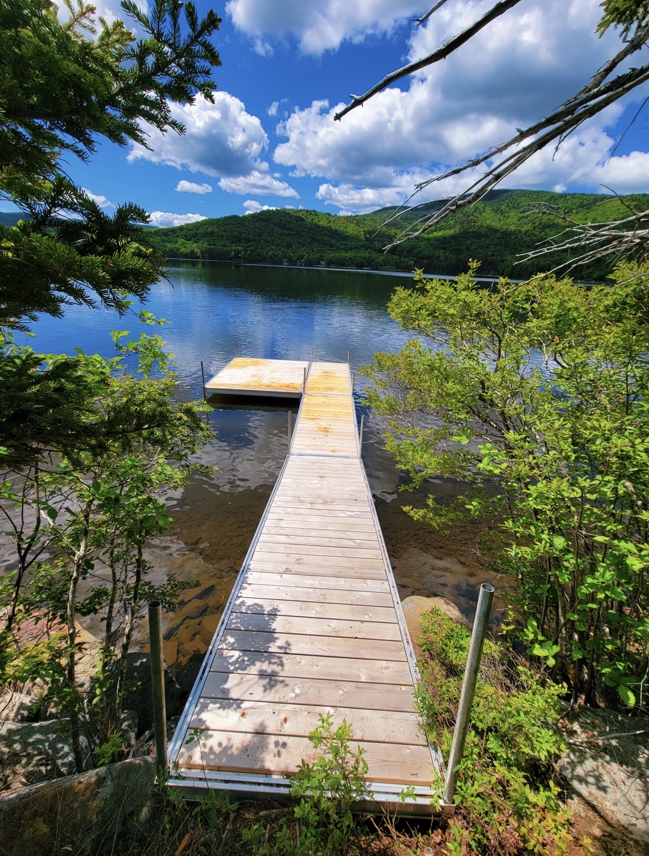 western red cedar wood boat floating dock