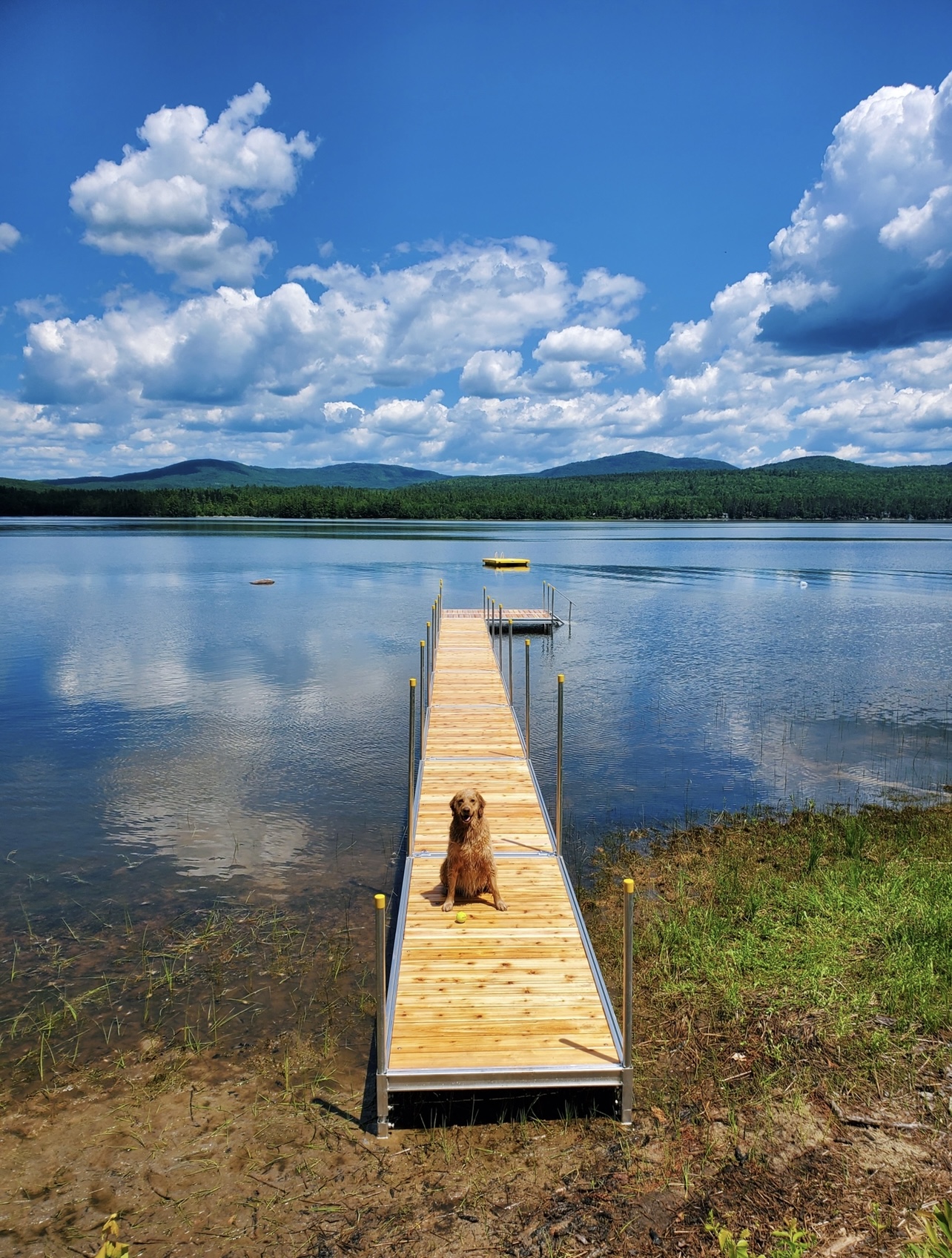 western red cedar wood boat floating dock