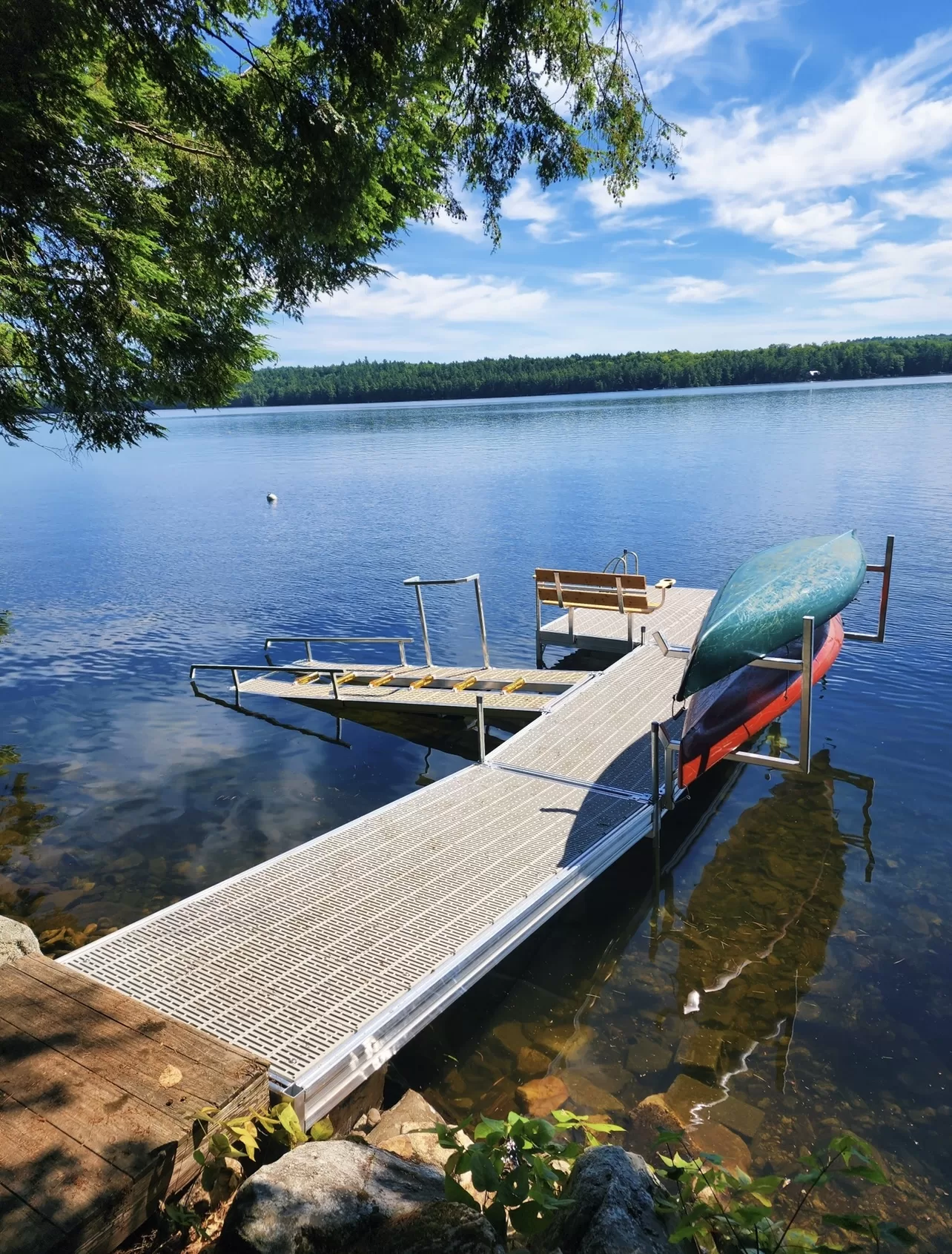 heavy-duty aluminum frame thruflow floating dock